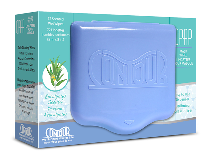 Contour CPAP Wipes, Eucalyptus Scent 72 Wipes/Pack
