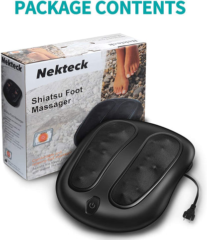 Foot Massager Machine, Shiatsu Heated Electric Kneading Foot Massager with Heat